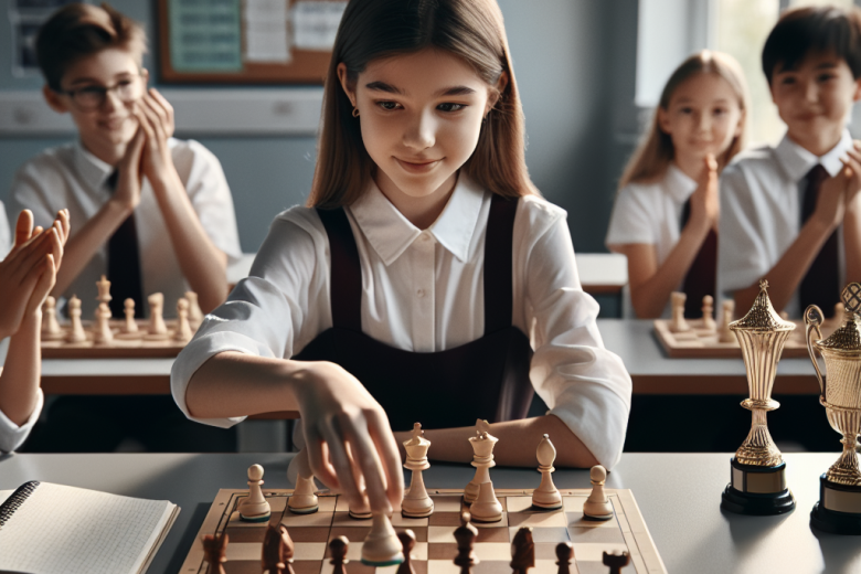 Юные шахматисты Казахстана празднуют победу, вдохновляя спорт и образование страны.